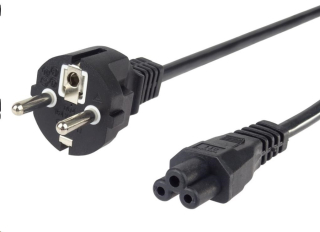 PREMIUMCORD Kabel napájecí 230V pro NTB 2m (3pin C5, trojlístek, "Mickey Mouse")