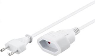 PREMIUMCORD Kabel síťový 230V, prodlužovací dvojvidlice, 3m