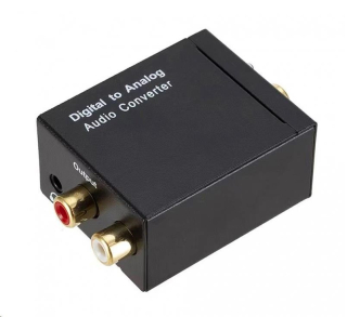 WG - Převodník digitálního signálu na analog - RCA L/R 3,5 mm, black