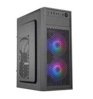 EUROCASE skříň ML N6-530B, ATX, 2x USB-A, 1x USB-C, 2x 120mm ARGB Fan, černá