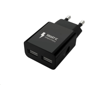 WG - Síťová nabíječka 2x USB-A 2,4A, black