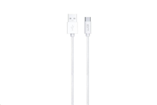 WG - Datový kabel Type-C to USB-A / 2m / 3A / nylon braided / white