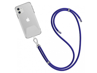 WG - Crossbody lace strap / transparent / blue