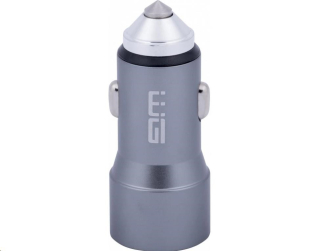 WG - Nabíječka do auta 2x USB 58,5W , 1x USB-C PD 36W + 1x USB-A 22.5W, stříbrná