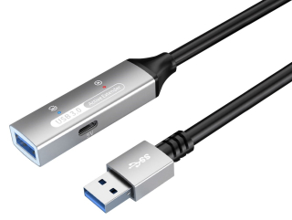 PREMIUMCORD USB 3.2. repeater a prodlužovací kabel Male-Female, 5Gbps Aluminium 5m