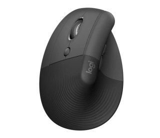 Logitech Lift Vertikální ergonomická myš pro Business, pro leváky, 2.4GHZ/BT, graphite/black