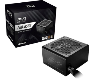 ASROCK zdroj PRO-650B, 650W, 80Plus Bronze, 120 mm, ATX 3.1