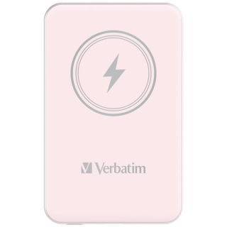 VERBATIM Powerbanka Charge 'n' Go, Magnetická, 5000 mAh, USB-C, Růžová