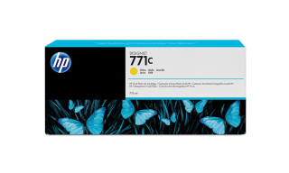 HP 771C Yellow DJ Ink Cart, 775 ml, B6Y10A