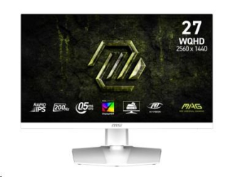 MSI LCD MAG 274QRFW E20, 27", 2560x1440, Rapid IPS, 0,5 ms, VESA 100x100, White