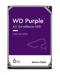 WD PURPLE WD64PURZ 6TB, SATA III 3.5", 256MB, 175MB/s, Low Noise, CMR