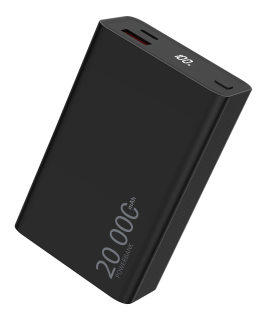 WG - Power Bank 20000 mAh, USB-C PD 20W + USB-A QC 22.5W, černá