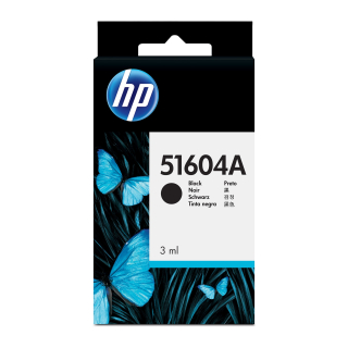 HP Black 3 ml Plain Paper Print Cart, 51604A