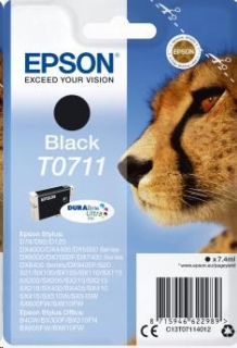 EPSON ink čer Singlepack Black T0711 DURABrite Ultra Ink (7,4 ml)