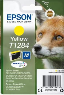 EPSON ink bar Singlepack "Liška" Yellow T1284 DURABrite Ultra Ink (3,5 ml)