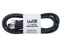 WG - Datový kabel Lightning na USB-A, 1 metr, černá