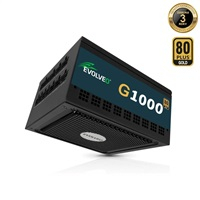 EVOLVEO G1000 PCIe 5.0, zdroj 1000W, ATX 3.0, 80+ GOLD, aPFC, 140mm ventilátor, retail, záruka 3 roky