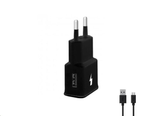 WG - Síťová nabíječka 1x USB-A, Quick Charge 3.0, 5V-9V-12V + kabel USB-A na Micro USB, black