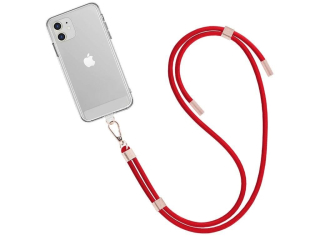 WG - Crossbody lace strap/transparent/red