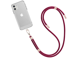 WG - Crossbody lace strap/transparent/burgundy